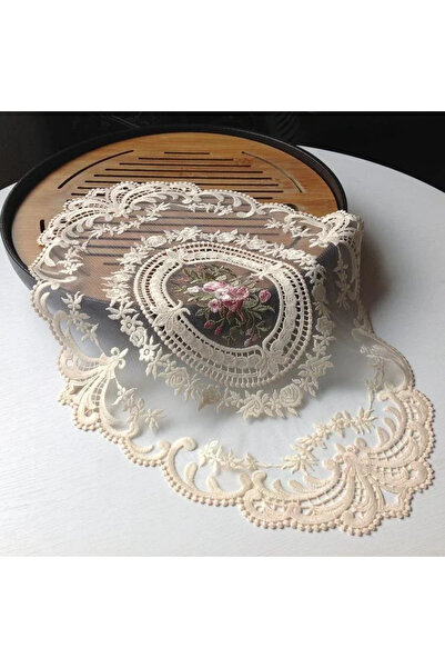 Choice كما هو موضح، قاعدة أكواب أوروبية بيضاوية مطرزة بالدانتيل لغرفة النوم و...