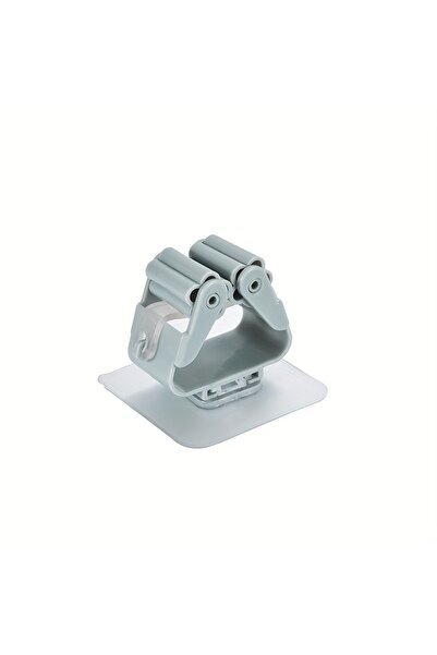 Choice مشبك ممسحة الحمام GRAY بدون آثار، بدون ثقوب، حامل مكنسة معلق، حامل بطا...