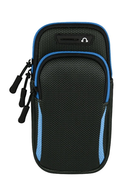 Choice غلاف هاتف رياضي أزرق عالمي مزود بسوار ذراع للجري وحامل هاتف وحقيبة يد ...