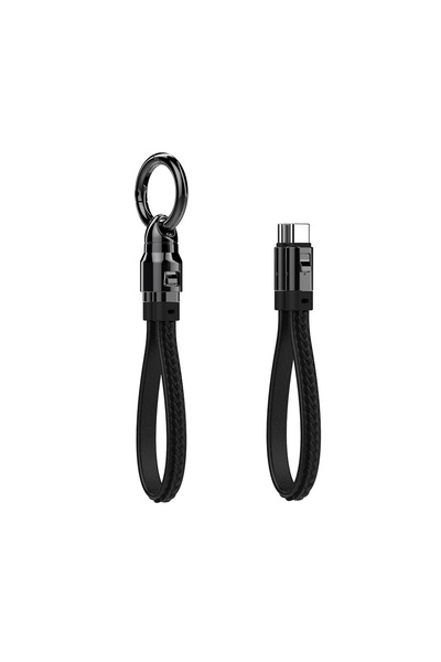 Choice كابل شحن سريع محمول أسود بقوة 240 واط من نوع USB C إلى C، كابل شحن قصي...