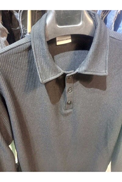 Q45collection Long Sleeve Polo Collar Men's Sweatshirt