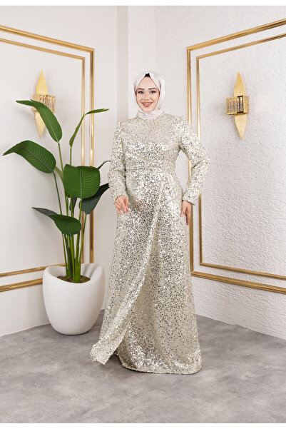 Elif Artar Yıldız Abiye Bej