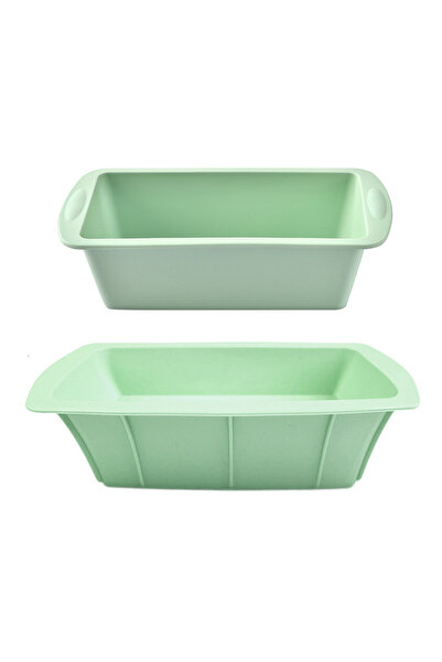 Choice 2 قطعة خضراء 2 قطعة صينية خبز توست قابلة لإعادة الاستخدام قالب سيليكون أدوات خبز المعجنات لصنع البسكويت C