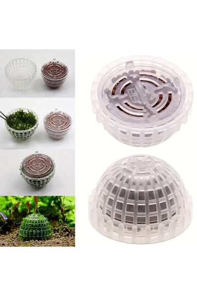 Choice1 كرة طحالب بلاستيكية بيضاء (قطعة واحدة) لحوض السمك، فلتر، مستلزمات حيو...