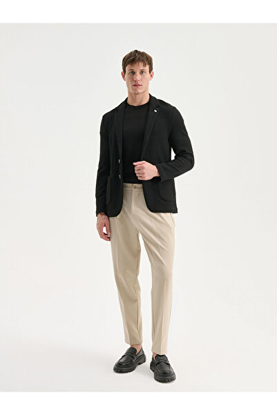 LC Waikiki Black Slim Fit Men's Blazer Jacket