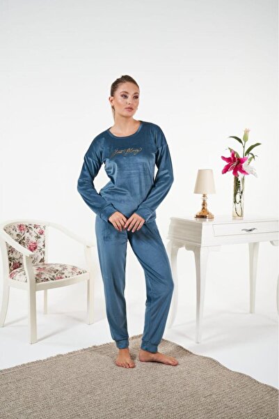 Estiva Women's Winter Velvet Pajama Set