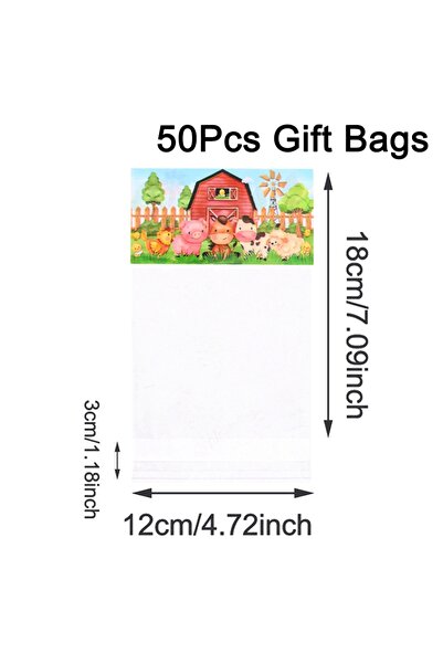 Choice1 as picture 50pcs 30/50pcs Farm Animals Goodie Candy Bags Farm Gift Ba...