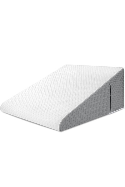 Choice WHITE Wedge Pillow for Acid Reflux, Bed Wedge Pillow for Headboard, Triangle Pillow for Back Pain Re