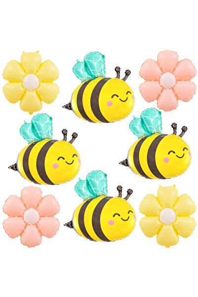 Choice مجموعة بالونات من الألومنيوم C Bee Daisy، مناسبة لتزيين حفلات أعياد ال...