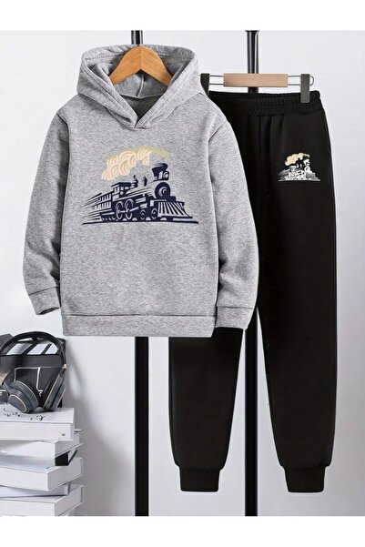 Cevval Дитячий худі з капюшоном і спортивний костюм з 3-нитковим шардоном для осені/зими