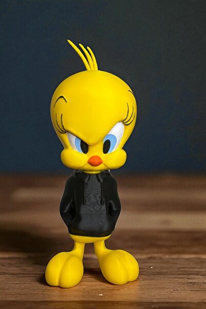 Valyria 21 CM 3D baskı Tweety figürü, Looney Tunes figür, çizgi film figürü