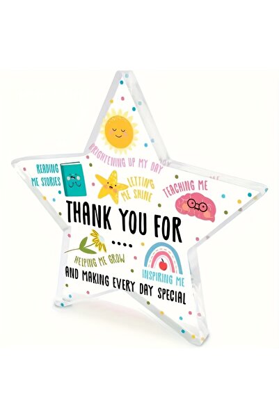 Choice 1pc, Acrylic Star Shape Appreciation Plaque (4.72''x4.72''/12cm*12cm), Teacher Thank You Gift, In...