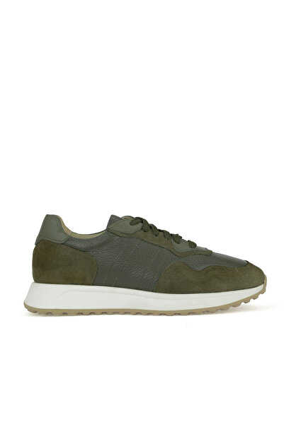 Ziya , Men's Genuine Leather Sneaker 1531026Z265 Khaki