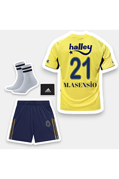 Quaxram M.asensio 21 Fenêrbahçê 25-26 Yeni Sezon 4'lü Set Çocuk Futbol Forması Sarı