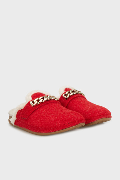 Lela Παντόφλες οικιακής χρήσης με λεπτομέρεια αλυσίδας και επένδυση από βελούδο ΠΑΝΤΟΦΛΕΣ 6711005