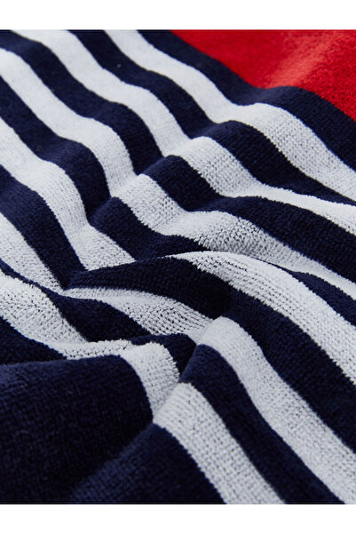 LC Waikiki Navy Blue Stripe Patterned Men's Beach Towel 70X150 cm