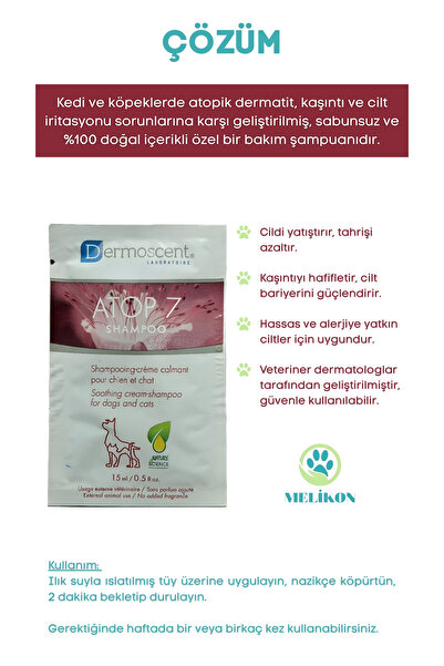 Dermoscent Atop 7 Şampuan 15 ml – Atopik Dermatit ve İritasyon Bakımı (5 + 1 KAMPANYALI SET)