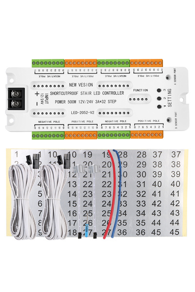 Choice WHITE Ladder Night Lights DC 12V 24V منع الدائرة القصيرة وحدة التحكم إ...