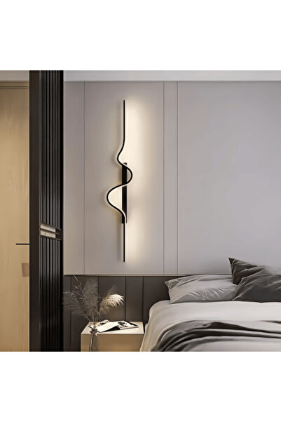 ACCEPT Modern Black LED Wall Lamp with 3 Lights, 80cm