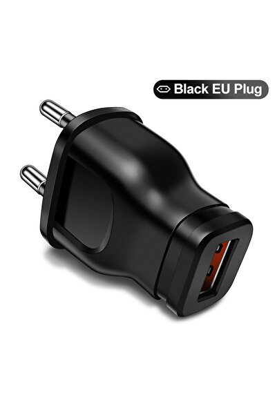 Choice شاحن حائط بمنفذ شاحن USB 5 فولت 1 أمبير باللون الأسود من الاتحاد الأور...