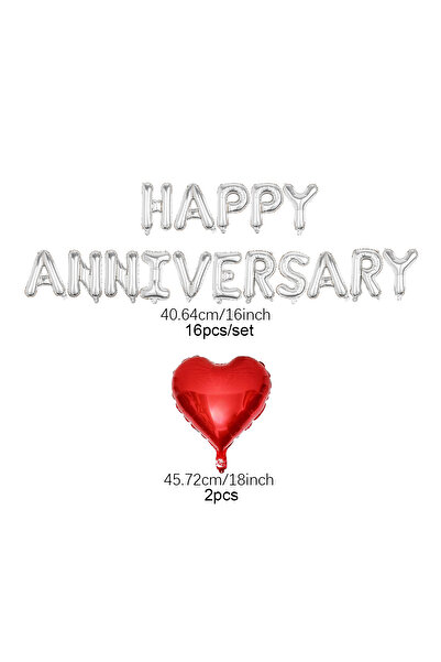 Choice 18 قطعة أخرى من لافتات البالونات الزخرفية باللون الفضي للاحتفال بالذكر...