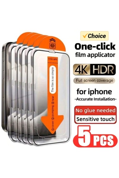 Choice iPhone 14 Pro Max عالي الدقة 5 قطع طلاء مقاوم للزيوت خالي من الغبار سه...