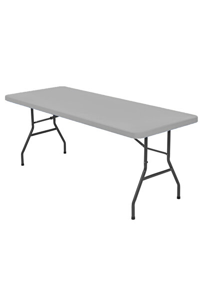 Choice 30x72 بوصة (76x183 سم) رمادي فاتح 1 قطعة 4/6/8 قدم مفرش طاولة من الألياف اللدنة مطاطي ملائم قابل للتمدد مستطيل الشكل