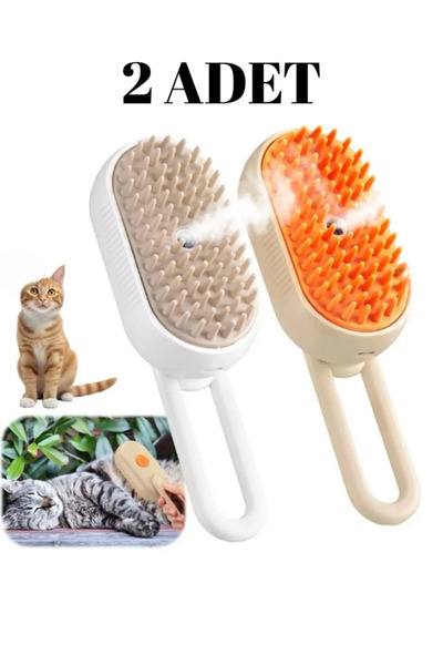 Vetrilexhome Vetribrush Steam Cat Comb with Handle, Steam Cat & Dog Washing Brush Comb with Soft Silicone