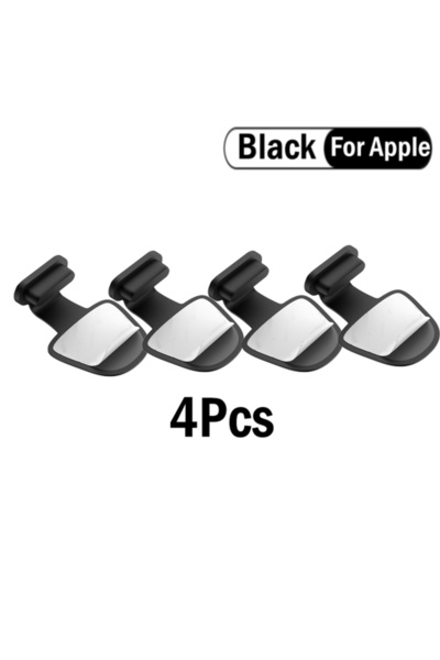 Choice 4 Black-Apple 6/1PCS Silicone Dustplugs Cover Anti-Lost Cap USB Type-C...