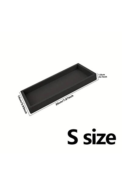 Choice S-black 1Pc صينية سيليكون للحمام، رف مستطيل لغسول الأطباق والإسفنج، Dressin