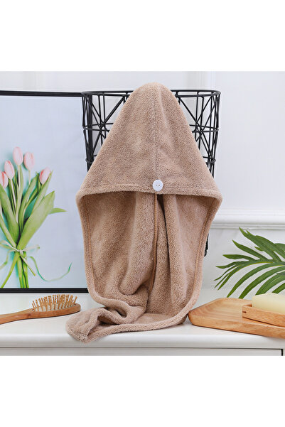 Choice منشفة براون 1 قطعة من الألياف الدقيقة سريعة الجفاف - عمامة شعر فائقة ا...