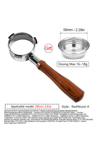 Choice3 58 مم 3 أذنين - خشب الورد 58 مم 3 أذنين لـ Hibrew h10a/h7a/h7 Barsett...