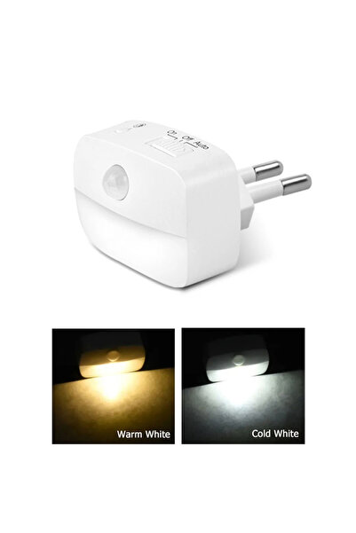 Choice مصباح ليلي LED بمقبس أوروبي مزود بمستشعر حركة ذكي يعمل بجهد 220 فولت، ...