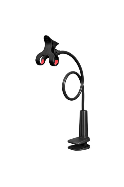 Choice حامل هاتف محمول عالمي أسود مرن قابل للتعديل ومشبك للهاتف المحمول للاست...