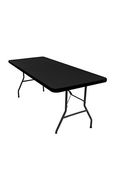 Choice 85*85cm black LMETJMA Rectangle Tablecloth Elastic Fitted Tablecloths for 6 Ft Tables Washable Foldi