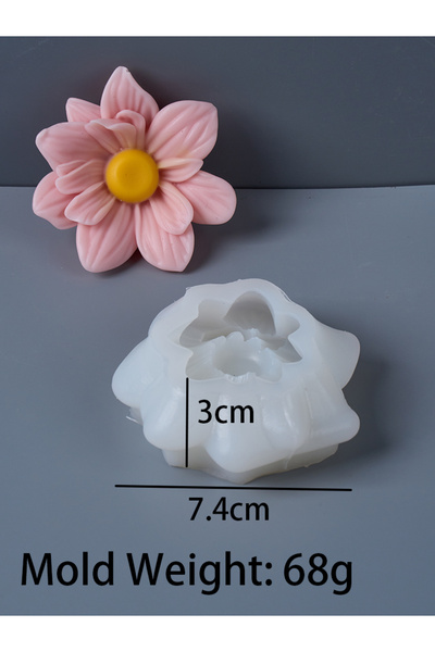 Choice1 قالب سيليكون ثلاثي الأبعاد على شكل زهرة معطر للشموع، مثالي لصنع الصاب...