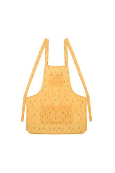 Evidea Soft Carrot Radish Patterned Kitchen Apron - Orange - 80X73 cm