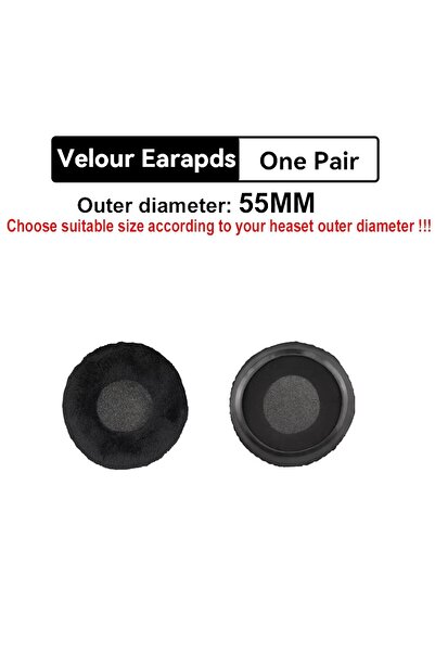 Choice وسادات أذن مخملية عامة مقاس 55 مم 60 مم 65 مم 70 مم 75 مم 80 مم 85 مم 90 مم 95 مم 100 مم 105 مم 110 مم بديلة