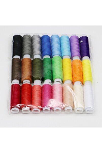 Choice Multicolor 24 Colour Polyester Machine Embroidery Sewing Threads Hand Sewing Thread Craft Patch Stee