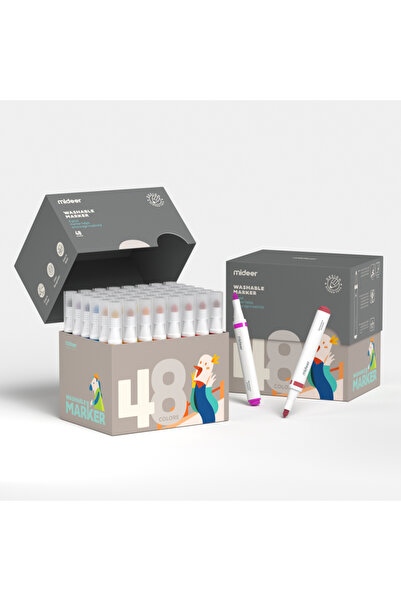 Mideer أقلام قابلة للغسل - 48 لونًا
