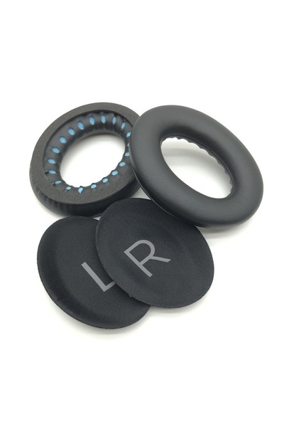 Choice وسادات أذن سوداء بديلة لسماعات Bose QC45 QuietComfort 45 جلد بروتيني أكثر نعومة