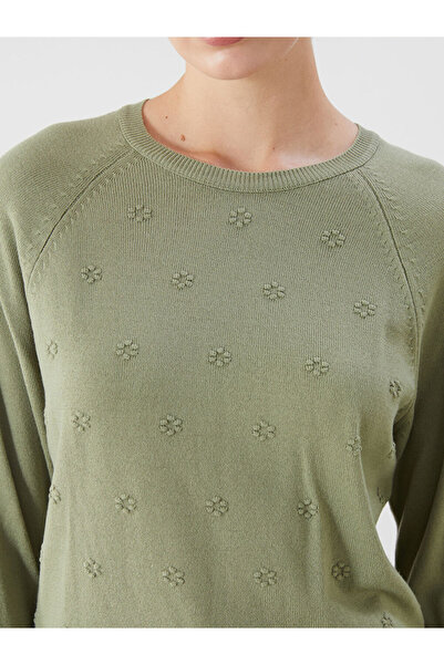 LC Waikiki Timeless Store: Timeless Recommendations |   Crew Neck Floral Women's Knitwear Sweater