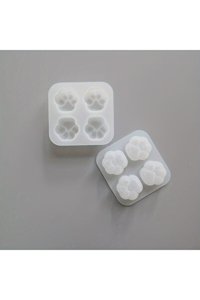 Choice White 1Cat Paw Pattern Silicone Mold Set-4A unique oneDIYResin、Clay an...
