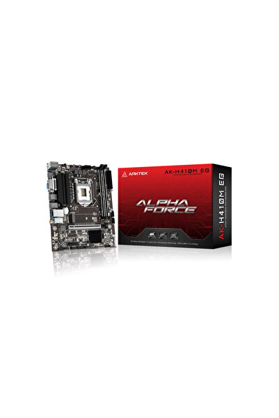 arktek ALPHA FORCE, AK-H410M EG VA, 2XDDR4, M.2, D-SUB, HDMI, 10.NESİL, LGA12...
