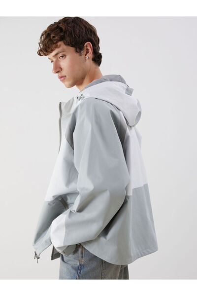 LC Waikiki White Comfortable Fit Hooded Men's Coat