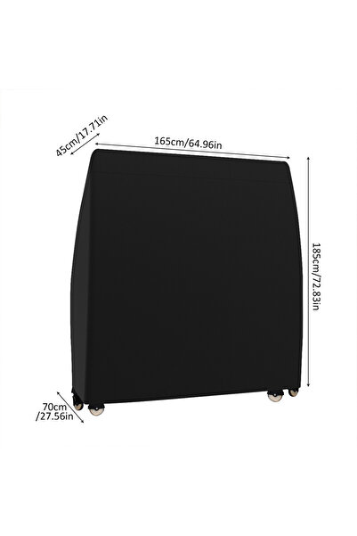 Choice 165x70x185cm Black Table Tennis Table Cover Waterproof Ping Pong Table...