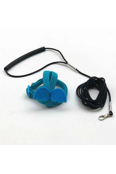 Choice1 blue Adjustable Parrot Bird Harness Leash Set Anti-bite Training Harness Parrots Outdoor Flying Rope