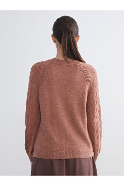 LC Waikiki Sparkling Choices from Shining Store | Crew Neck Self Patterned Women's Knitwear Sweater