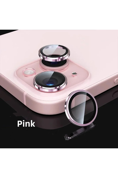 Choice For 15 15Plus (2pcs Pink 2-3pcs 3D Tempered Glass Metal Camera Lens Protector For IPhone 16 Pro Max
