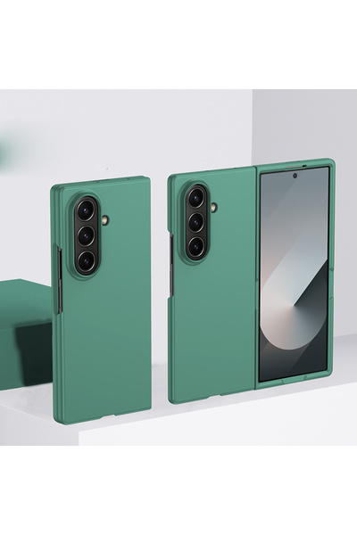 Choice جراب هاتف جالاكسي زد فولد 7 باللون الأخضر الداكن، متوافق مع زد فولد 7 ...